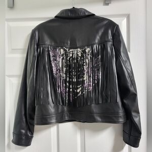 G by Giuliana Black Label Faux Buttery Leather Jacket - NWOT - Size L